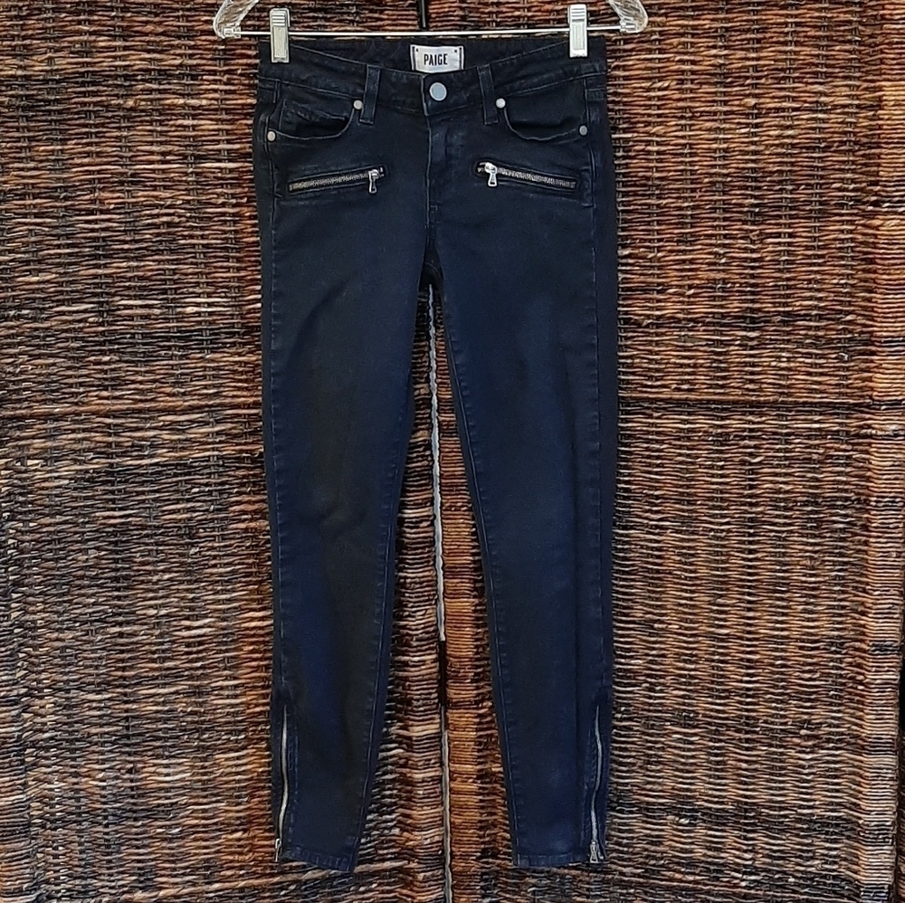 PAIGE Black Ankle & Cropped Jeans